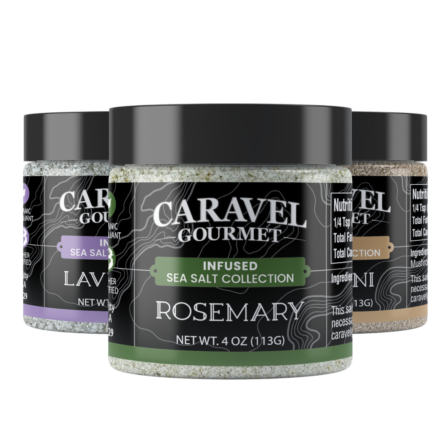 The Autumn Collection - Rosemary, Porcini and Lavender Sea Salts