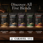 All five Caravel Gourmet turkey brine blends