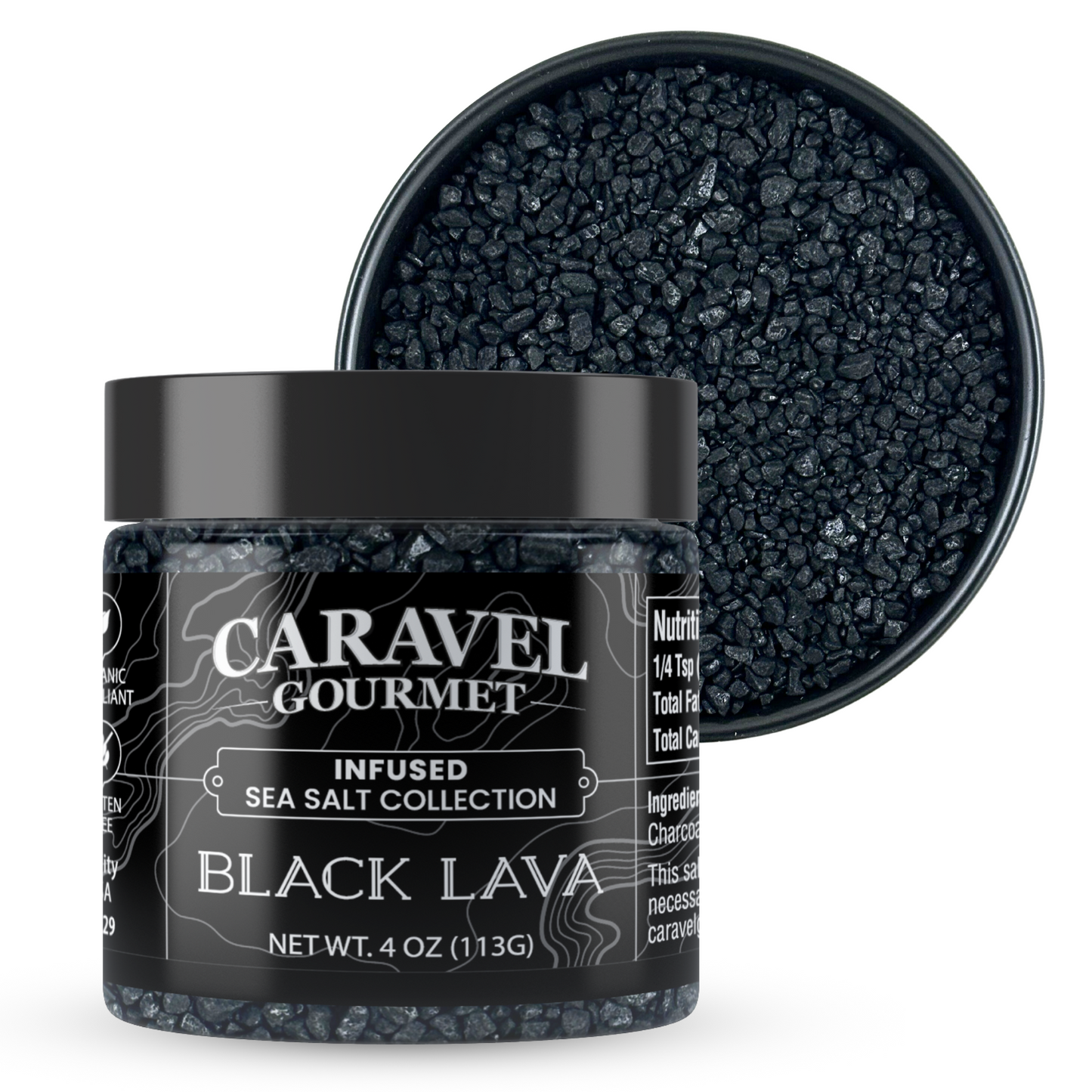 Black Lava Sea Salt - 4 oz Jar